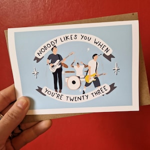 Blink 182 - 23 - carte de voeux A6 - carte du 23e anniversaire - illustration - pop punk - emo - cadeau