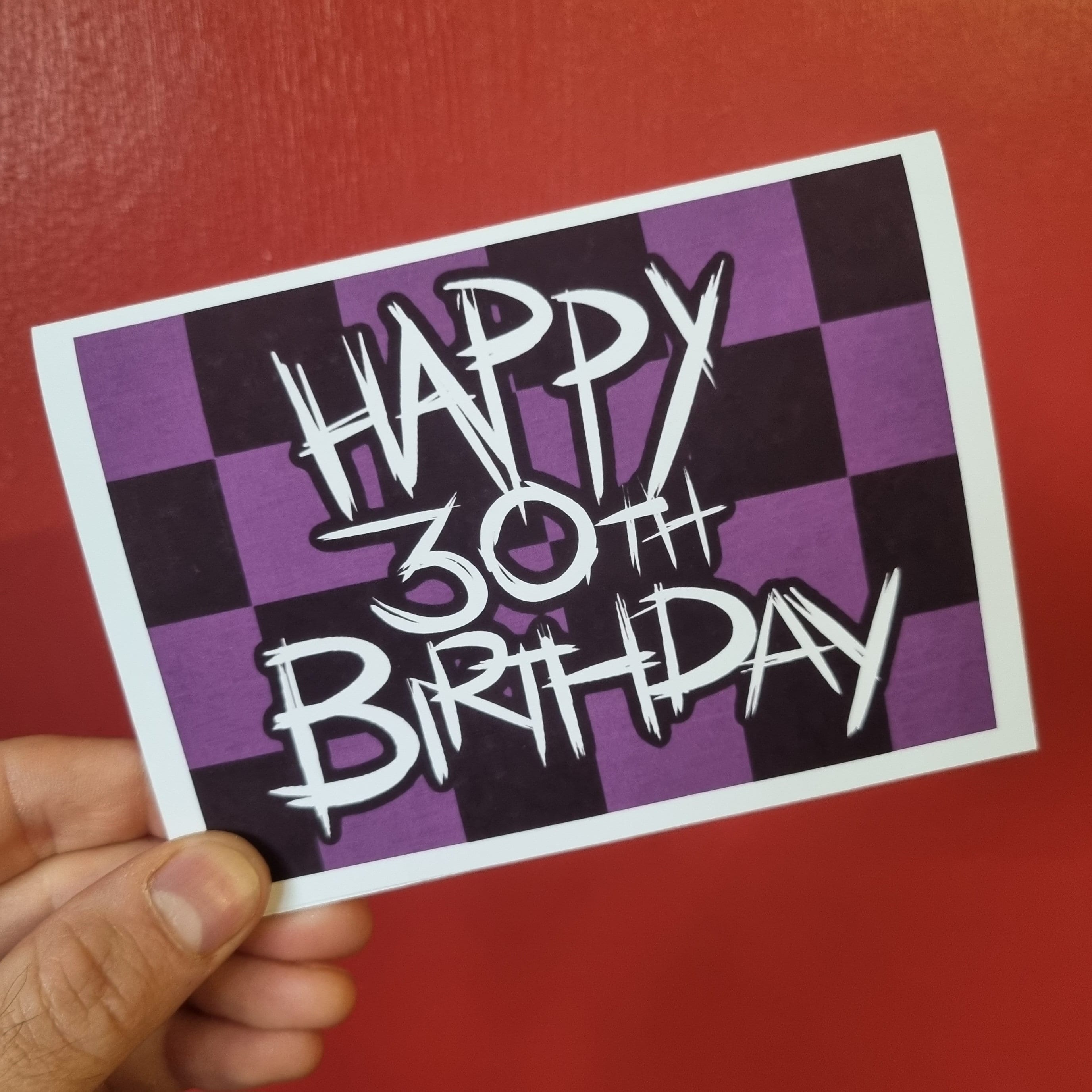 Personalised Age Emo Happy Birthday Card With Envelope Etsy