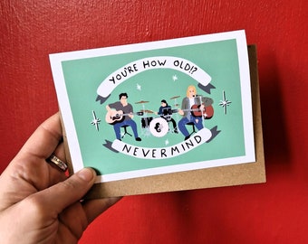 Nirvana - Nevermind - Band Portrait -  A6 Greetings Card - Birthday Card - Illustration - Grunge - Gift