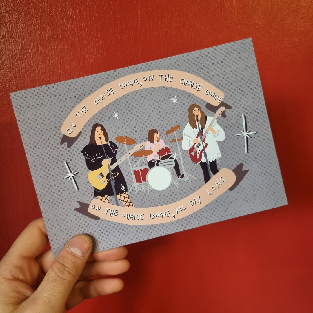 Wet Leg Chaise Longue Band Portrait Illustration Art Print Rock Gift Etsy