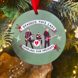 Alkaline Trio - Private Eye - Double Sided - Emo Christmas Xmas Tree Decoration Bauble
