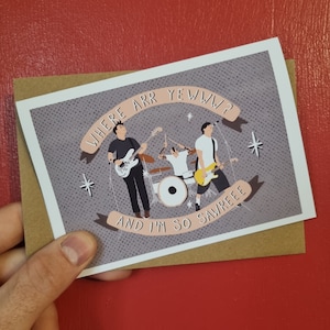 Clignote 182 - Où êtes-vous ? - Carte de voeux A6 - Excuses - Carte d'anniversaire - Illustration - Pop punk - Emo - Cadeau - Tom Delonge Sorry