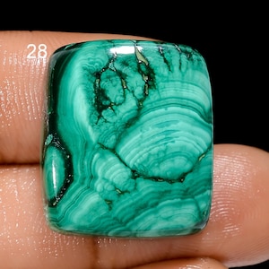 Pietra preziosa naturale di malachite, pietra portafortuna Malachite Bellissimo cabochon di malachite Pietra sciolta per realizzare gioielli (malachite come immagine