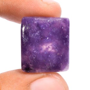 Cabochon de lapidolite violet de forme rayonnante de pierres précieuses de lapidolite naturelle 20X17X5 mm pierre de cristal de lapidolite 20 carats pour la fabrication de bijoux
