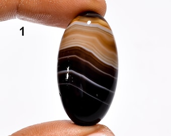 Natural Black Botswana Agate Gemstone Botswana Agate Healing Crystals Agate Cabochon For Making Jewelry