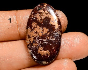 Cristal de Dolomita de Cobre com Fundo Plano, Pedra de Cobre Dolomita em Cobre Cabochão de Dolomita Multicolorida, Cristais de Cura