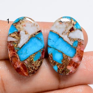 Huître cuivre turquoise pierre précieuse huître turquoise cabochon huître cuivre cuivre turquoise pierre huître turquoise pour faire boucle d'oreille