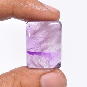 Natural Trapiche Amethyst Cabochon Radiant Shape Chevron Amethyst Gemstone 24X18X6 mm 27Carat Amethyst Stone For Making Jewelry Gift For Her