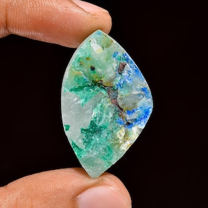 Pietra preziosa naturale di azzurrite Druzy Pietra grezza di azzurrite, pietra preziosa sciolta, azzurrite 35X21X7 mm 37 carati di azzurrite Druzy per la creazione di gioielli