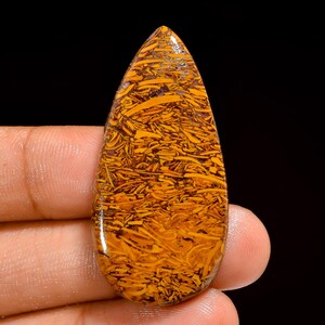 Cabochon de jaspe Mariam naturel en vrac, 44 x 21 x 6 mm, 54 carats, belle pierre précieuse de jaspe Mariam en forme de poire, pierre de jaspe pour la fabrication de bijoux