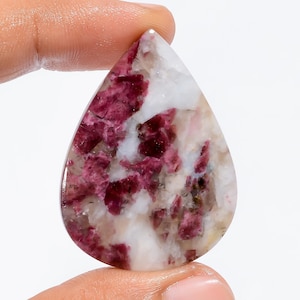 Pietra preziosa naturale di tormalina rosa Tormalina rosa cabochon Tormalina rosa di cristallo Pietra sciolta per realizzare gioielli (Pietra come immagine