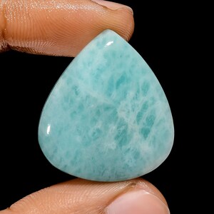 Pierres précieuses en vrac en forme de poire en Amazonite naturelle pour la fabrication de bijoux, taille de 30 carats, 28 x 25 x 5 mm