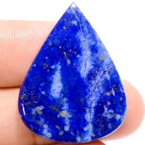 Cabochon de lapis-lazuli naturel en forme de poire, pierre précieuse de guérison 30X23X4 mm, pierre de cristal de lapis-lazuli de 30 carats pour la fabrication de bijoux