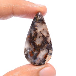 Cabochon d'agate mousse rouge naturelle, pierre précieuse en vrac, pierre d'agate mousse, belle pierre précieuse d'agate mousse rouge pour la fabrication de bijoux