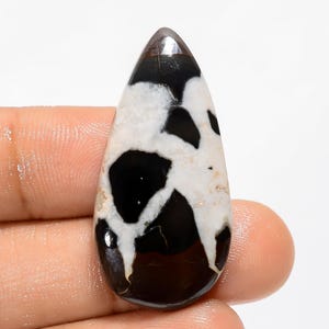 Pierre septarienne naturelle gronates en forme de poire gronates septarienne cabochon 36X17X5 mm 34 carats pierre septarienne en vrac pour la fabrication de bijoux