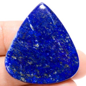 Cabochon de lapis-lazuli naturel en forme de poire, pierre précieuse de guérison 35X31X5 mm, 57 carats, pierre de cristal de lapis-lazuli pour la fabrication de bijoux