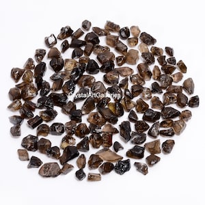Pezzi di quarzo fumé naturale, pezzi grezzi di quarzo fumé, pietra preziosa di quarzo fumé per realizzare gioielli, pezzi lucidati di quarzo fumé da 5-15 mm