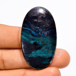 Natural Azurite Cabochon Loose Gemstone Oval Shape Azurite Gemstone 43X24X5 mm 76 Carat Azurite Crystal For Making Jewelry
