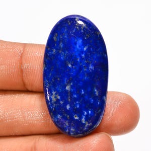 Cabochon de lapis-lazuli naturel, pierre précieuse de lapis-lazuli de forme ovale, 38 x 20 x 7 mm, pierre de cristal de lapis lazuli de 62 carats pour la fabrication de bijoux