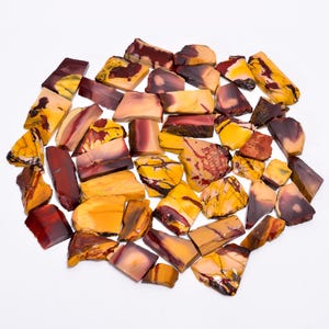 Fetta di Mookaite naturale, Mookaite grezza grezza, Mookaite grezza grezza, Fetta di pietra preziosa di Mookaite, Misura 20-45 mm