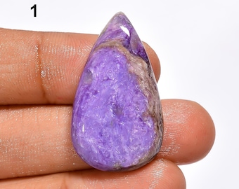 Cabujón de charoita natural, piedra preciosa suelta, cristales curativos, piedra de charoita, cristal de charoita para hacer joyas, piedra como en la imagen.