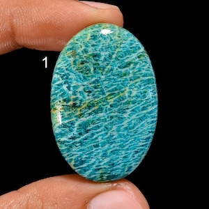 Cabochon di amazzonite naturale Pietra preziosa sciolta Pietra di cristallo di amazzonite Amazzonite di alta qualità per la creazione di gioielli (pietra come da immagine)