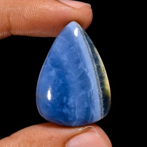 Opale bleue d'Owyhee naturelle en forme de poire Cabochon d'opale bleue d'Owyhee 30X21X6 mm 26 carats opale bleue d'Owyhee, pierre en vrac pour la fabrication de bijoux