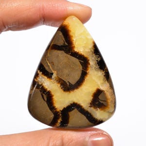 Cabochon de septarian jaune naturel, pierre précieuse septarienne, pierre lâche, cristal septarien jaune pour la fabrication de bijoux (pierre comme sur l'image