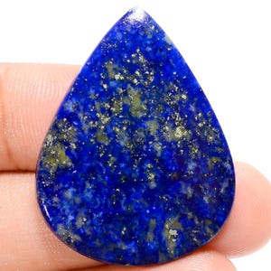 Cabochon de lapis-lazuli naturel en forme de poire, pierre précieuse de guérison 35X26X2 mm, pierre de cristal de lapis-lazuli de 25 carats pour la fabrication de bijoux