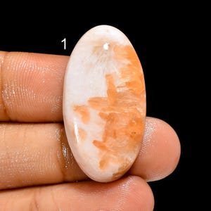 Natürlicher rosa Scolecit Cabochon, Genius Scolecit Edelstein, schöner Scolecit Kristallstein für die Herstellung von Schmuck (Stein wie Bild