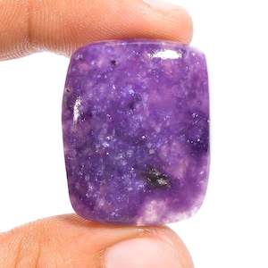 Cabochon de lapidolite violet de forme rayonnante de pierres précieuses de lapidolite naturelle 29X23X6 mm pierre de cristal lapidolite de 39 carats pour la fabrication de bijoux
