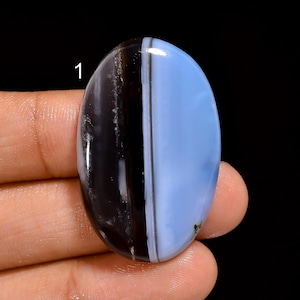 Opale bleue naturelle Owyhee, forme de mélange de pierres précieuses, cabochon d'opale bleue Owyhee, opale bleue Owyhee, pierre non sertie pour la fabrication de bijoux (pierre comme sur l'image