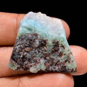 Fetta di Larimar naturale Larimar grezzo raro Lastra grezza Larimar grezzo Fetta decorativa spirituale Lastra grezza 30X28X6 mm 40 carati Larimar grezzo