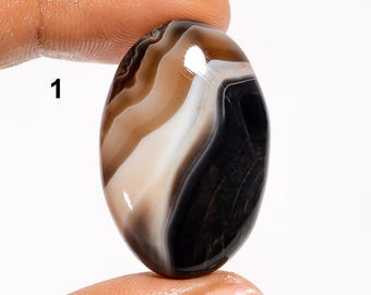 Natural Black Botswana Agate Gemstone Botswana Agate Healing Crystals Druzy Agate Cabochon For Making Jewelry