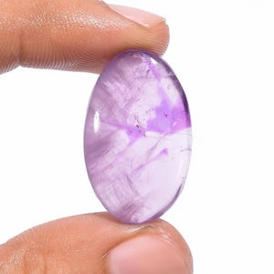 Natural Trapiche Amethyst Cabochon Oval Shape Chevron Amethyst Gemstone 28X17X6 mm 25 Carat Amethyst Stone For Making Jewelry Gift For Her