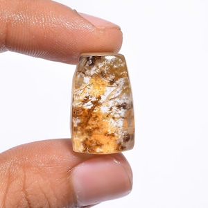 Quartz naturel de jardin, forme fantaisie, cabochon de quartz de jardin, 21X14X12 mm, pierre de quartz de jardin de 32 carats pour la fabrication de bijoux