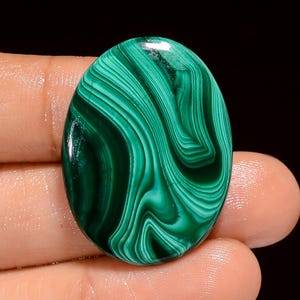 Pietra preziosa naturale di malachite, pietra portafortuna Malachite Bellissimo cabochon di malachite Pietra sciolta per realizzare gioielli (malachite come immagine