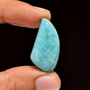 Pietra preziosa naturale di amazzonite, forma fantasia, cabochon di amazzonite, pietra preziosa sciolta, 21 carati, dimensioni 27X14X6 mm, pietra di amazzonite per la creazione di gioielli