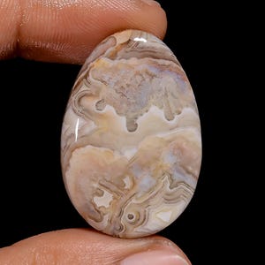 Natural Crazy Lace Agate Cabochon Loose Gemstone 32X21X4 mm 36 Carat Crazy Lace Agate Gemstone Egg Shape Crazy Lace Agate Stone