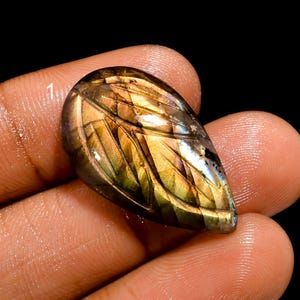 Natural Blue Fire Labradorite Cabochon, Loose Gemstone, Carved Labradorite Gemstone, Labradorite Stone For Making Jewelry (As Picture