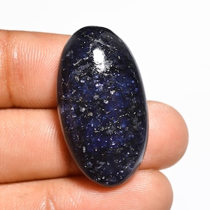 Cabochão de pedra solar azul natural Cabs Pedra solar Gema, linda pedra de cristal de pedra solar para fazer joias (pedra como imagem