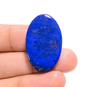Cabochon de lapis-lazuli naturel, pierre précieuse de lapis-lazuli de forme ovale, 31 x 19 x 4 mm, pierre de cristal de lapis lazuli de 32 carats pour la fabrication de bijoux