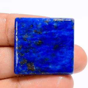 Cabochon de lapis-lazuli naturel, forme carrée, pierre précieuse de lapis-lazuli, 26X25X4 mm, pierre de cristal de lapis-lazuli de 47 carats pour la fabrication de bijoux