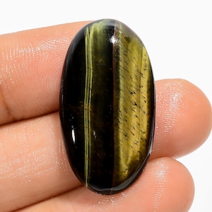 Natürliche blaue Tigerauge Edelstein, 29X16X5 mm 23 Karat Tigerauge Oval Form Cabochon Blau Tigerauge Stein, lose Edelstein, für die Herstellung von Schmuck