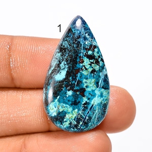 Cabochon de Shattuckite naturelle Pierres précieuses en vrac Pierre de cristal de Shattuckite Belle pierre précieuse de Shattuckite pour la fabrication de bijoux en pierre comme image