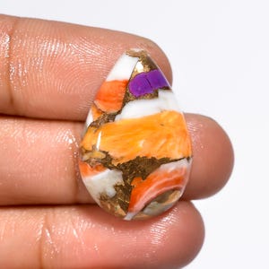 Huître turquoise, forme de poire, huître, turquoise, cabochon, 26X17X6 mm, 22 carats, huître, turquoise, pierre, pour, fabrication, bijoux