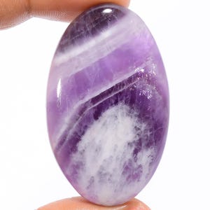 Natural Amethyst Gemstone Oval Shape Amethyst Cabochon Crystal Amethyst Stone 48X29X9 mm 98 Carat Amethyst For Making Jewelry