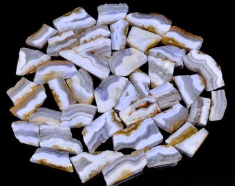 Natürliche Blaue Spitze Achat Scheibe Rohstein, Größe 20-45 mm Rohe Blaue Spitze Achat Rohedelstein Scheibe