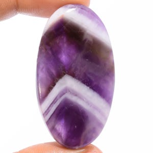 Natural Amethyst Gemstone Pear Shape Amethyst Cabochon Crystal Amethyst Stone 46X25X6 mm 68 Carat Amethyst For Making Jewelry