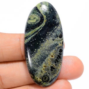 Pierre naturelle de jaspe étoilée de forme ovale, cristal de jaspe étoilé de forme ovale, pierre en vrac 47X21X5 mm 55 carats pour la fabrication de bijoux